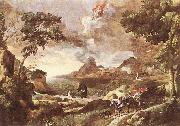 DUGHET, Gaspard Landscape with St Augustine and the Mystery dfg Spain oil painting artist